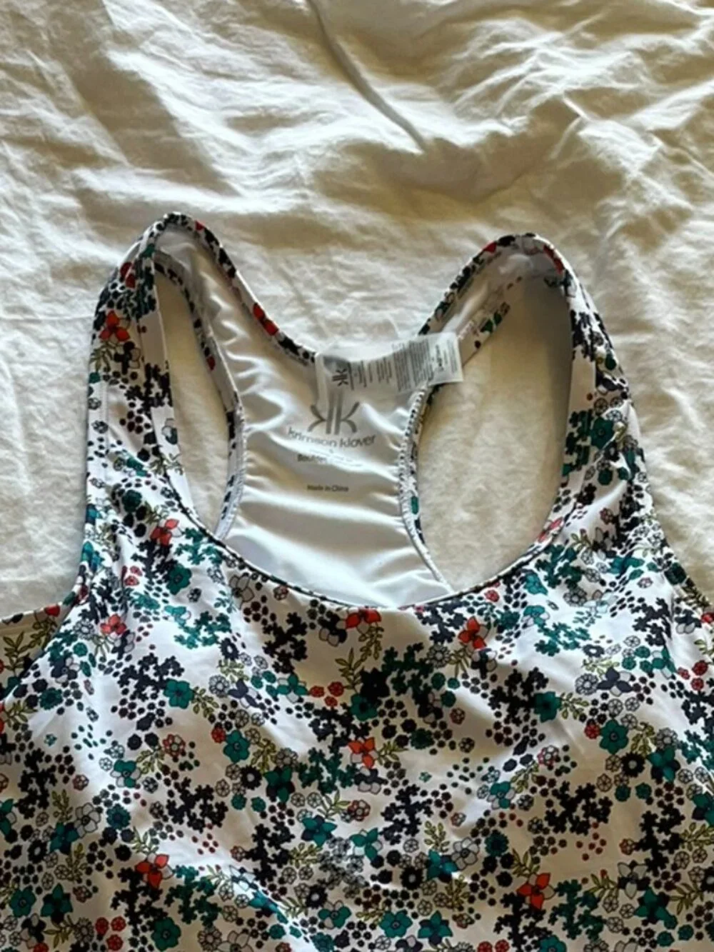 Krimson & Klover Woman's One-Piece Kai Alpine Floral Summer Swim Dress Sz sm